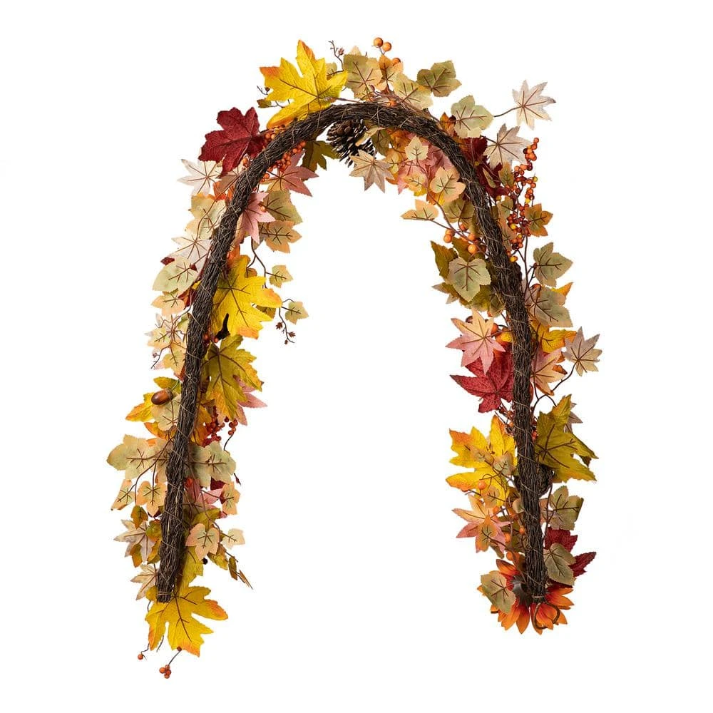 6 Ft. Fall Sunflower, Maple Leaf And Berry Unlit Garland 9 6 Ft. Fall Sunflower, Maple Leaf And Berry Unlit Garland - Image 9