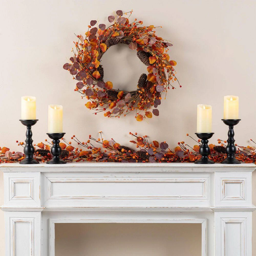 6 Ft. Fall Unlit Eucalyptus Berry Garland 2 6 Ft. Fall Unlit Eucalyptus Berry Garland - Image 2