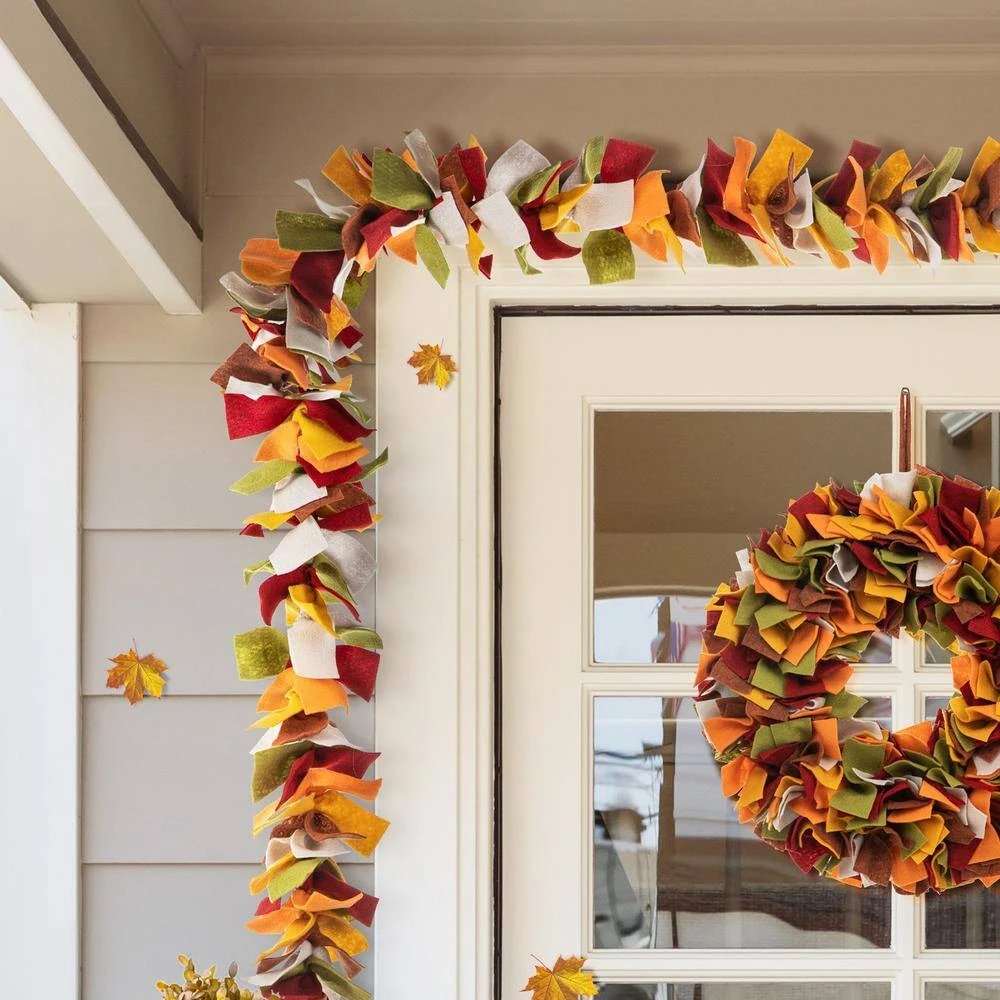 6 Ft. L Fall Multi Color Felt Garland 5 6 Ft. L Fall Multi Color Felt Garland - Image 5