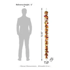 6 Ft. L Fall Multi Color Felt Garland 9 6 Ft. L Fall Multi Color Felt Garland -The Home Depot Shop glitzhome fall garlands 2029900002 4f 1000