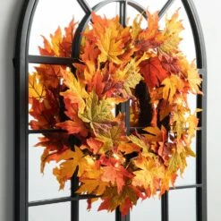 24 In. Dia Fall Lighted Maple Leaves Artificial Fall Wreath 13 24 In. Dia Fall Lighted Maple Leaves Artificial Fall Wreath -The Home Depot Shop glitzhome fall wreaths 2019500005 76 1000