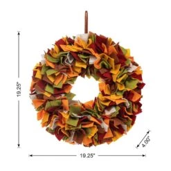 19 .25 In. D Fall Multi Color Felt Artificial Christmas Wreath 12 19 .25 In. D Fall Multi Color Felt Artificial Christmas Wreath -The Home Depot Shop glitzhome fall wreaths 2029900001 1f 1000