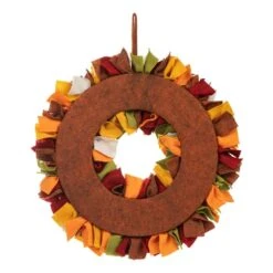 19 .25 In. D Fall Multi Color Felt Artificial Christmas Wreath 10 19 .25 In. D Fall Multi Color Felt Artificial Christmas Wreath -The Home Depot Shop glitzhome fall wreaths 2029900001 c3 1000