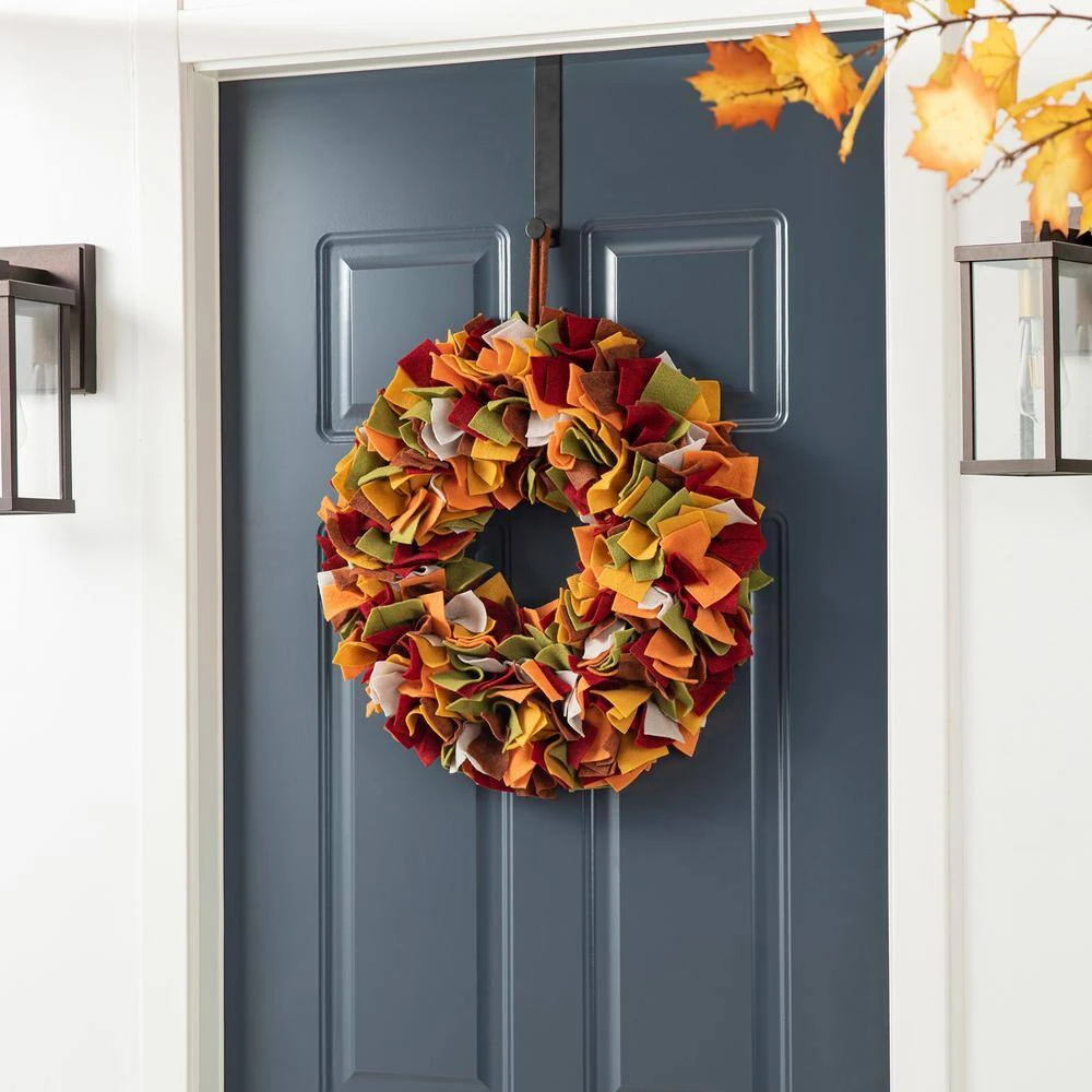 19 .25 In. D Fall Multi Color Felt Artificial Christmas Wreath 2 19 .25 In. D Fall Multi Color Felt Artificial Christmas Wreath - Image 2