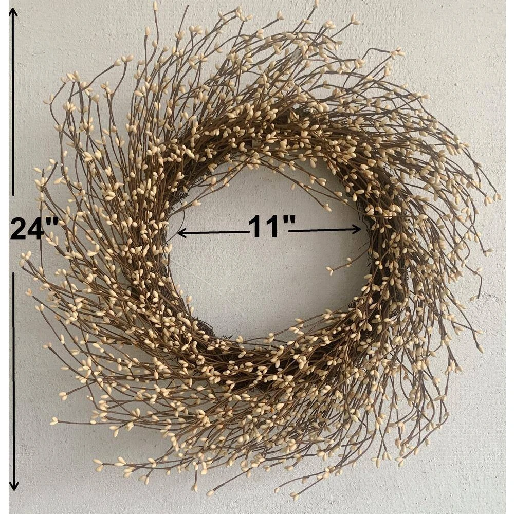 24 In. D Multi-Color Unlit Pip Berry Artificial Harvest Wreath 5 24 In. D Multi-Color Unlit Pip Berry Artificial Harvest Wreath - Image 5