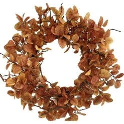 24 In. D Orange Eucalyptus Fall Artificial Harvest Wreath Unlit