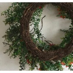 24 In. Wild Multi-Color Unlit Daisy Artificial Harvest Wreath -The Home Depot Shop glitzhome fall wreaths lkw20211 1f 1000