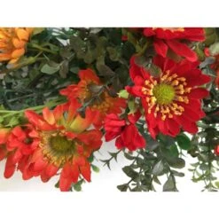 24 In. Wild Multi-Color Unlit Daisy Artificial Harvest Wreath -The Home Depot Shop glitzhome fall wreaths lkw20211 4f 1000