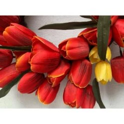 20 In. Multi-Color Unlit Tulip Artificial Harvest Wreath 8 20 In. Multi-Color Unlit Tulip Artificial Harvest Wreath -The Home Depot Shop glitzhome fall wreaths lkw20212 1f 1000