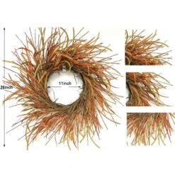 26 In. Orange Unlit Tail Berry Artificial Harvest Wreath 9 26 In. Orange Unlit Tail Berry Artificial Harvest Wreath -The Home Depot Shop glitzhome fall wreaths lkw20213br 44 1000