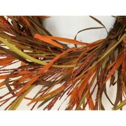 26 In. Orange Unlit Tail Berry Artificial Harvest Wreath 7 26 In. Orange Unlit Tail Berry Artificial Harvest Wreath -The Home Depot Shop glitzhome fall wreaths lkw20213br 4f 1000
