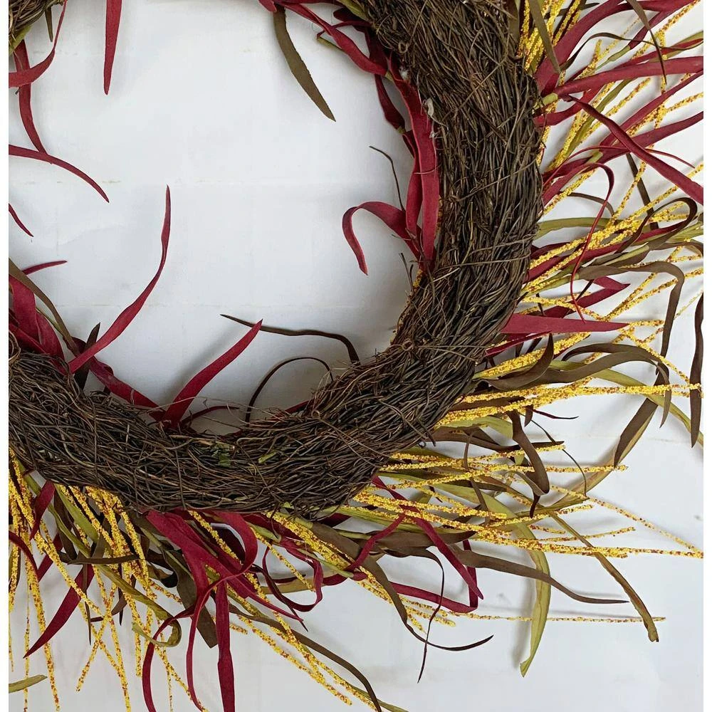 26 In. Multi-Color Unlit Tail Berry Artificial Harvest Wreath 4 26 In. Multi-Color Unlit Tail Berry Artificial Harvest Wreath - Image 4