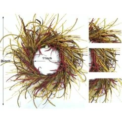 26 In. Multi-Color Unlit Tail Berry Artificial Harvest Wreath 9 26 In. Multi-Color Unlit Tail Berry Artificial Harvest Wreath -The Home Depot Shop glitzhome fall wreaths lkw20213bur 44 1000