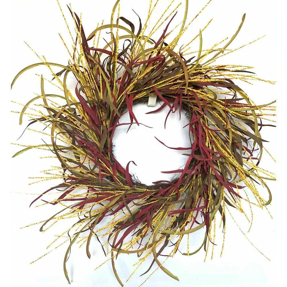 26 In. Multi-Color Unlit Tail Berry Artificial Harvest Wreath 1 26 In. Multi-Color Unlit Tail Berry Artificial Harvest Wreath
