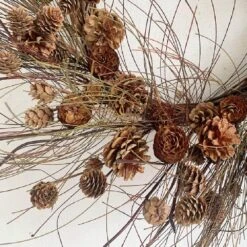 24 In. D Multi-Color Unlit Pinecone Artificial Harvest Wreath 8 24 In. D Multi-Color Unlit Pinecone Artificial Harvest Wreath -The Home Depot Shop glitzhome fall wreaths lkw20215 1f 1000