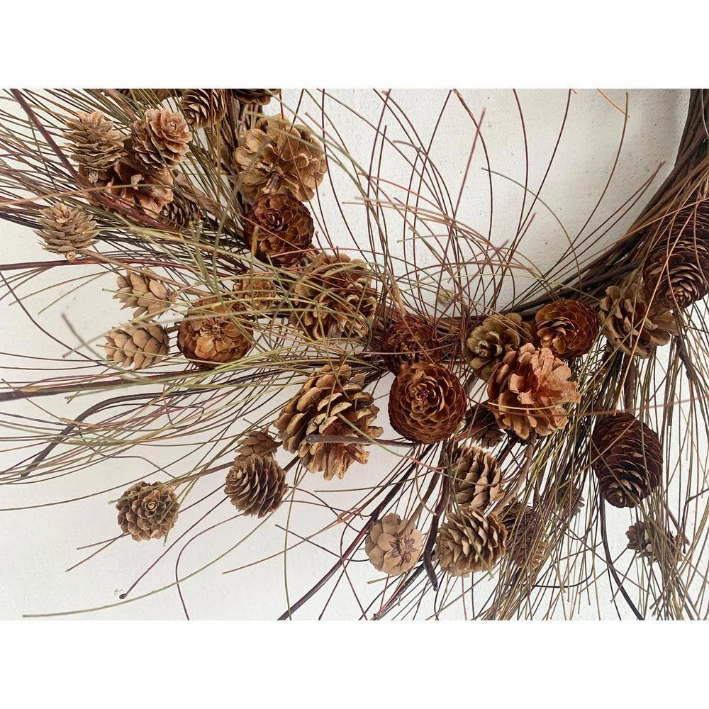 24 In. D Multi-Color Unlit Pinecone Artificial Harvest Wreath 3 24 In. D Multi-Color Unlit Pinecone Artificial Harvest Wreath - Image 3
