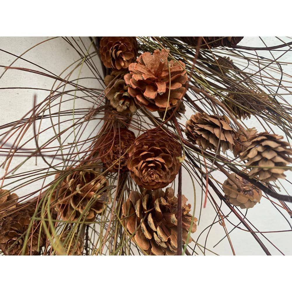 24 In. D Multi-Color Unlit Pinecone Artificial Harvest Wreath 2 24 In. D Multi-Color Unlit Pinecone Artificial Harvest Wreath - Image 2