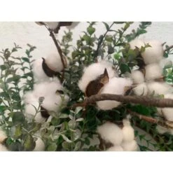 24 In. Multi-Color Unlit Cotton Mini Eucalyptus Artificial Harvest Wreath -The Home Depot Shop glitzhome fall wreaths lkw20216 1f 1000