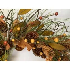 24 In. D Berry Pinecone Artificial Harvest Wreath 7 24 In. D Berry Pinecone Artificial Harvest Wreath -The Home Depot Shop glitzhome fall wreaths lkw20219 4f 1000