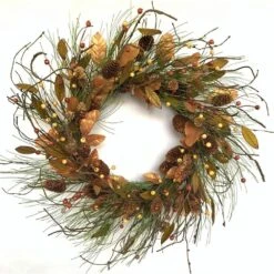 24 In. D Berry Pinecone Artificial Harvest Wreath