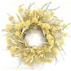 24 In. D Golden Globe Thistle Artificial Harvest Wreath