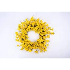 24 In. D Forsythia Artificial Harvest Wreath -The Home Depot Shop glitzhome fall wreaths lkw20225 4f 1000