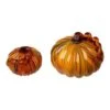 6.50 In. H S/2 Multi-Striped Glass Short Pumpkin