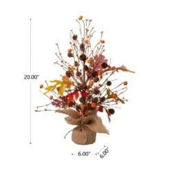20 In. H Harvest Table Tree Decor -The Home Depot Shop glitzhome indoor fall decorations 2005500020 c3 1000