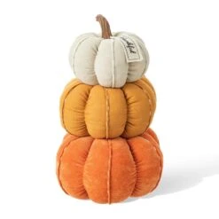 13 In. H Fall Stacked Fabric Pumpkin