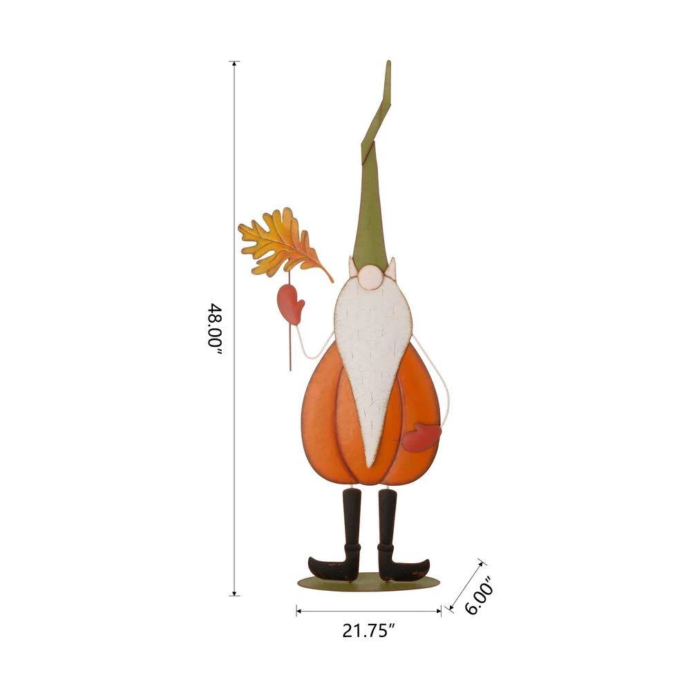 48 In. H Fall Metal Gnome Standing Decor(KD) 5 48 In. H Fall Metal Gnome Standing Decor(KD) - Image 5
