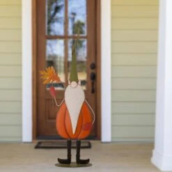 48 In. H Fall Metal Gnome Standing Decor(KD) 17 48 In. H Fall Metal Gnome Standing Decor(KD) -The Home Depot Shop glitzhome indoor fall decorations 2005600001 31 1000
