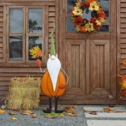 48 In. H Fall Metal Gnome Standing Decor(KD) 11 48 In. H Fall Metal Gnome Standing Decor(KD) -The Home Depot Shop glitzhome indoor fall decorations 2005600001 c3 1000