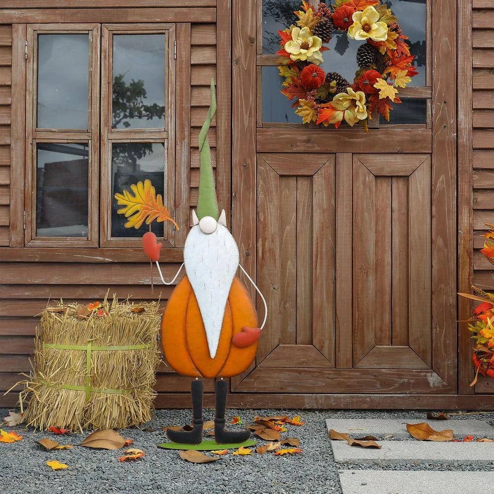 48 In. H Fall Metal Gnome Standing Decor(KD) 3 48 In. H Fall Metal Gnome Standing Decor(KD) - Image 3