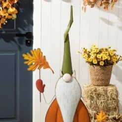 48 In. H Fall Metal Gnome Standing Decor(KD) 15 48 In. H Fall Metal Gnome Standing Decor(KD) -The Home Depot Shop glitzhome indoor fall decorations 2005600001 fa 1000