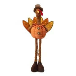 37.00 In. H/24.00 In. H Fabric Turkey Standing Decor With Telescoping Legs