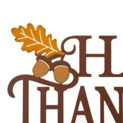 24 In. L Metal Happy Thanksgiving Wall Decor -The Home Depot Shop glitzhome indoor fall decorations 2006000082 c3 1000
