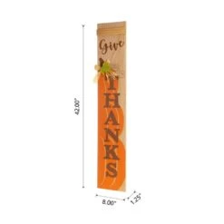 42.00 In. H Thanksgiving Wooden Pumpkin Porch Sign -The Home Depot Shop glitzhome indoor fall decorations 2006100002 76 1000