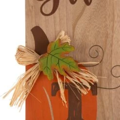 42.00 In. H Thanksgiving Wooden Pumpkin Porch Sign -The Home Depot Shop glitzhome indoor fall decorations 2006100002 c3 1000