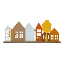 8 In. H Fall Wooden House Table Decor -The Home Depot Shop glitzhome indoor fall decorations 2006200035 44 1000