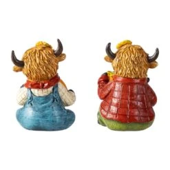 4.25 In. Fall Resin Christmas Highland Cow Table Decor (Set Of 2) -The Home Depot Shop glitzhome indoor fall decorations 2029700014 66 1000