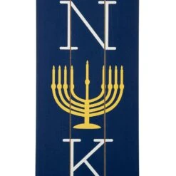 42 In. H HANUKKAH Wooden Porch -The Home Depot Shop glitzhome indoor hanukkah decorations 2010100031 44 1000