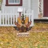 23.62 In. H Burlap/Wooden Turkey Welcome Sign Or Yard Stake
