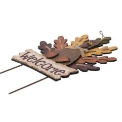 23.62 In. H Burlap/Wooden Turkey Welcome Sign Or Yard Stake 8 23.62 In. H Burlap/Wooden Turkey Welcome Sign Or Yard Stake -The Home Depot Shop glitzhome outdoor fall decorations 1205004214 c3 1000