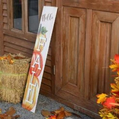 42 In. H Fall Wooden Large Porch Sign / Decor -The Home Depot Shop glitzhome outdoor fall decorations 2005600003 1f 1000