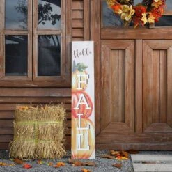 42 In. H Fall Wooden Large Porch Sign / Decor -The Home Depot Shop glitzhome outdoor fall decorations 2005600003 4f 1000