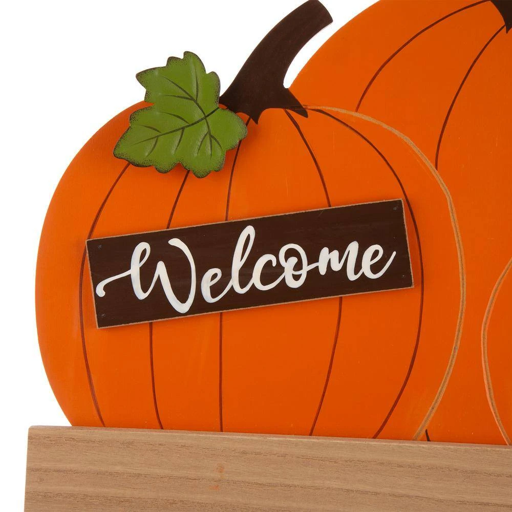 26.38 In. H Fall Metal/Wooden Pumpkin Cart Yard Stake/Hanging Decor (KD, 2-Function) 4 26.38 In. H Fall Metal/Wooden Pumpkin Cart Yard Stake/Hanging Decor (KD, 2-Function) - Image 4