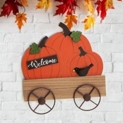 26.38 In. H Fall Metal/Wooden Pumpkin Cart Yard Stake/Hanging Decor (KD, 2-Function) 16 26.38 In. H Fall Metal/Wooden Pumpkin Cart Yard Stake/Hanging Decor (KD, 2-Function) -The Home Depot Shop glitzhome outdoor fall decorations 2005600006 d4 1000