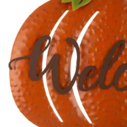 29.72 In. H Fall Metal Pumpkin Yard Stake/Standing/Hanging Sign (KD, 3-Function) -The Home Depot Shop glitzhome outdoor fall decorations 2005600008 1f 1000