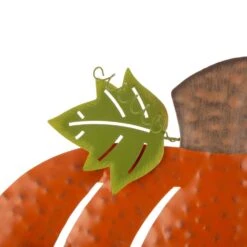 29.72 In. H Fall Metal Pumpkin Yard Stake/Standing/Hanging Sign (KD, 3-Function) -The Home Depot Shop glitzhome outdoor fall decorations 2005600008 c3 1000