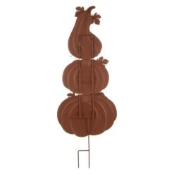 42 In. H 3-in-1 Metal Pumpkin Yard Stake Or Hanging Decor (KD, 2-Function) -The Home Depot Shop glitzhome outdoor fall decorations 2005600010 1f 1000